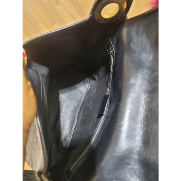 Celine Vintage Flap Shoulder Bag Macadam Coated Canvas Medium - Picture 12 of 12